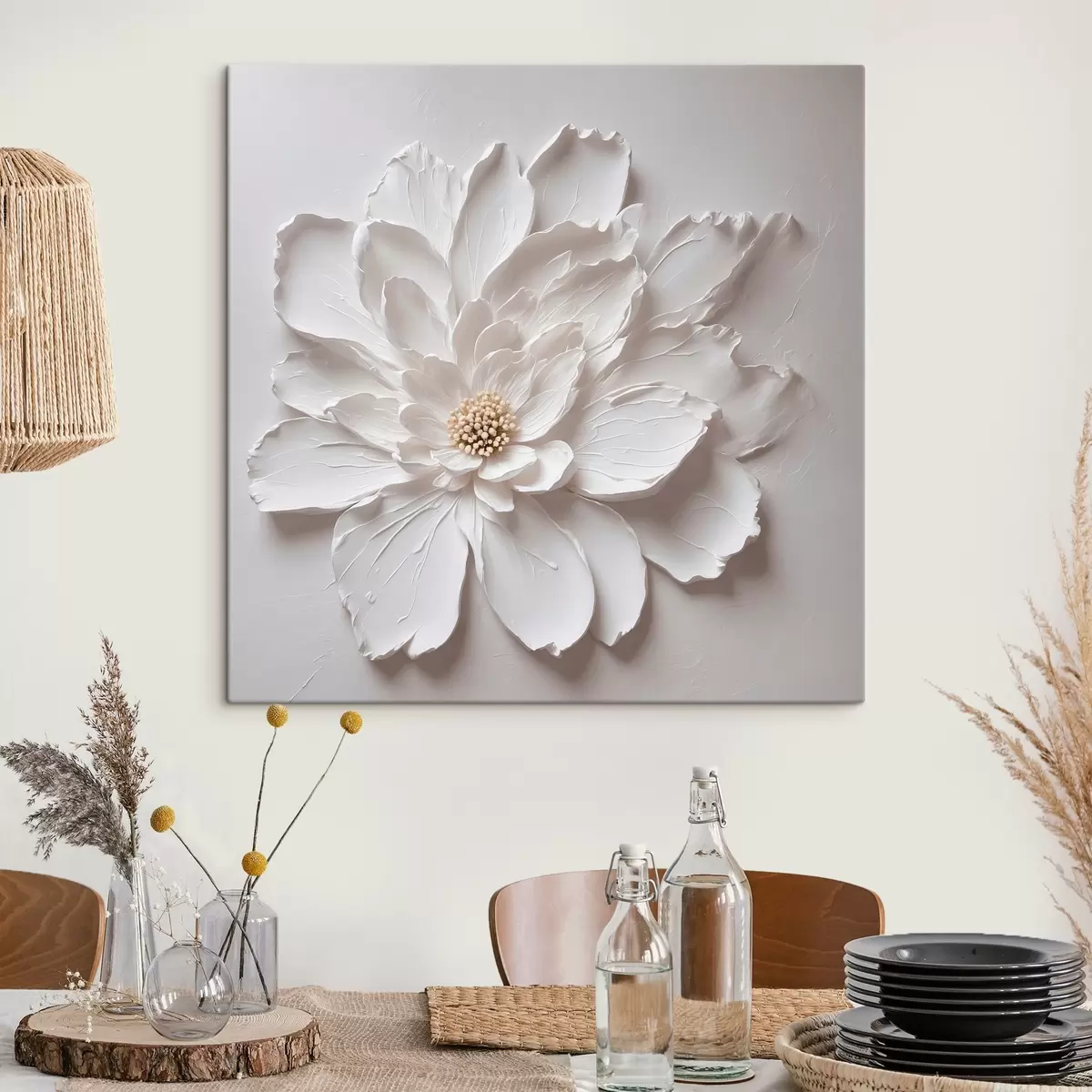 Pilt Valge lill valgel taustal s42517