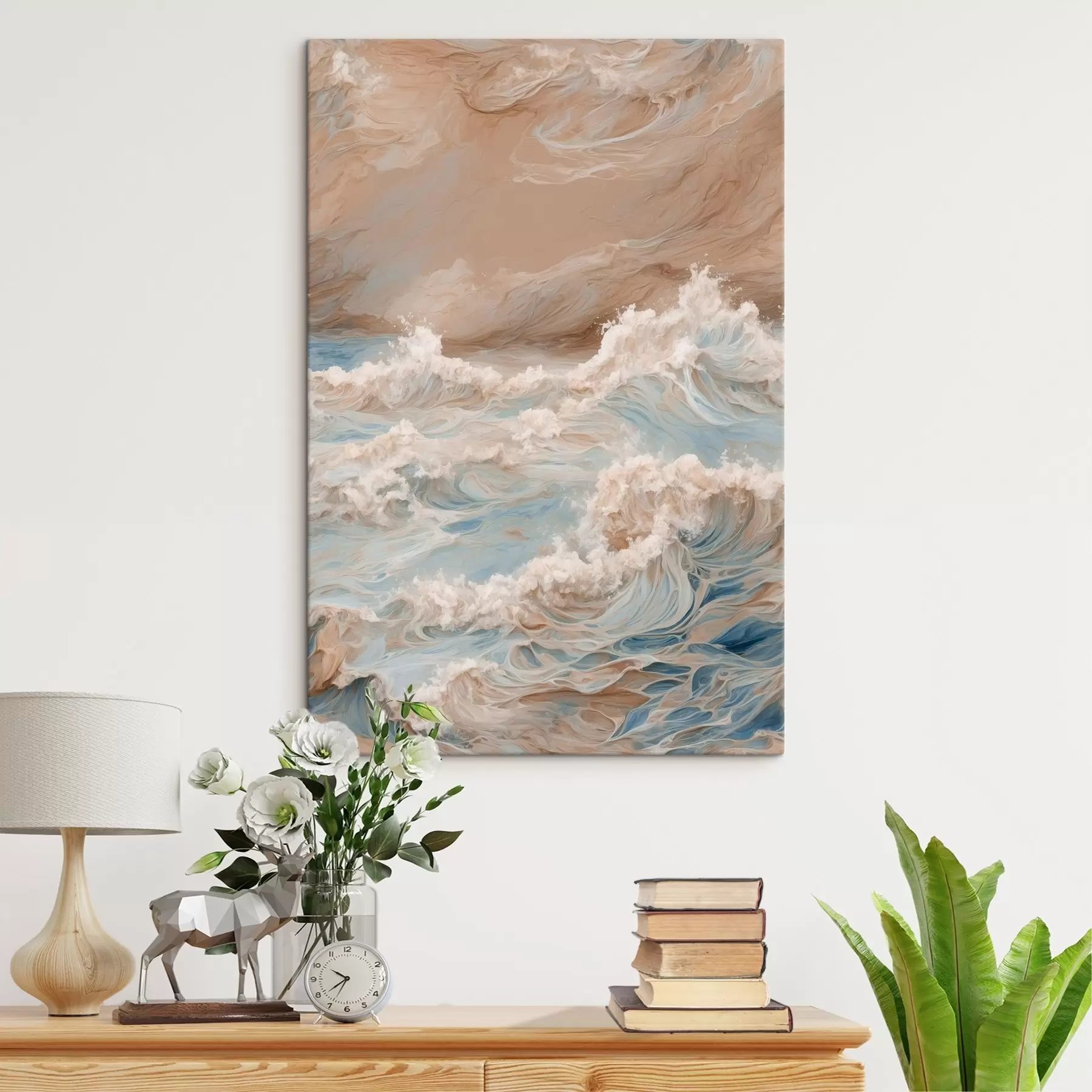 Fototapeedid Abstraktne raevukas meri õlimaali stiilis s42539