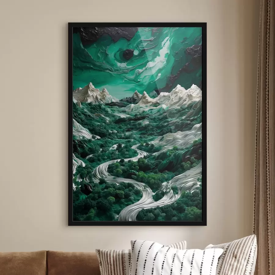 Fototapeedid Tagasihoidlikud mäed ja mets f42512