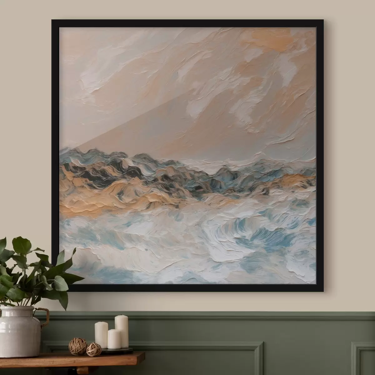 Plakat Abstraktne meri õlimaali stiilis f42529