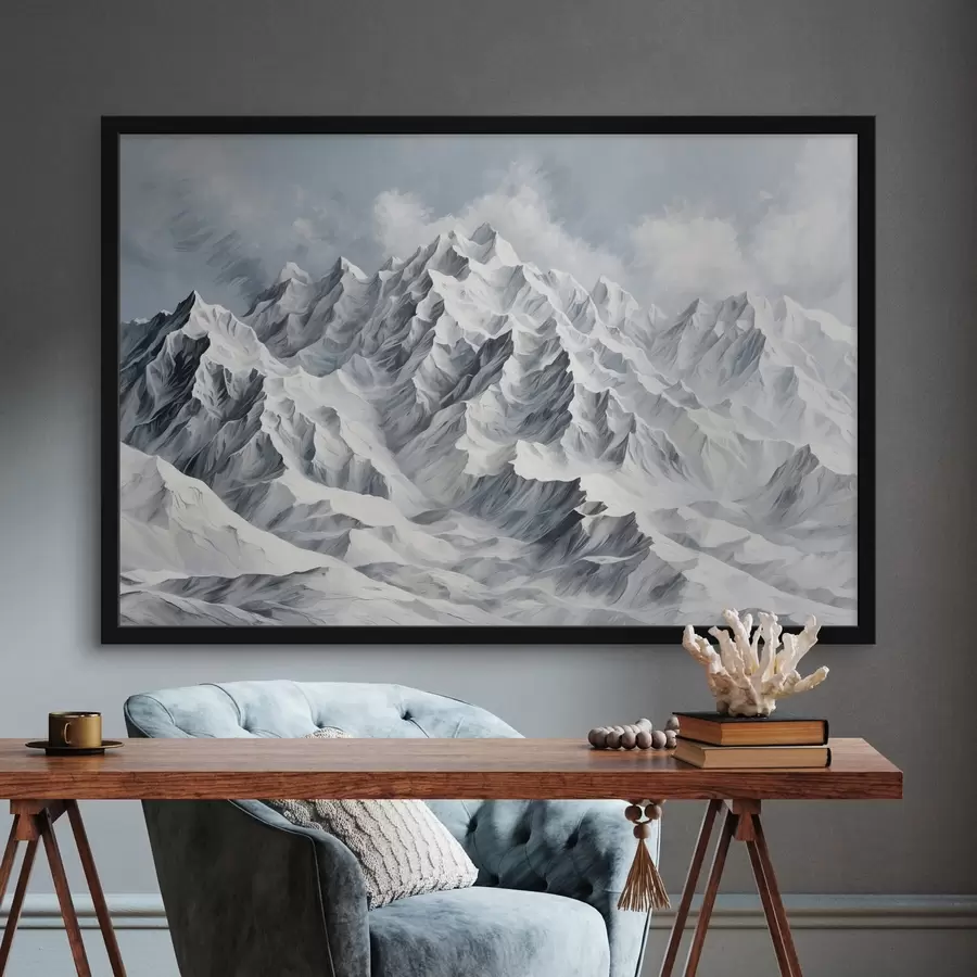 Fototapeedid Valged lumised mäed f42542