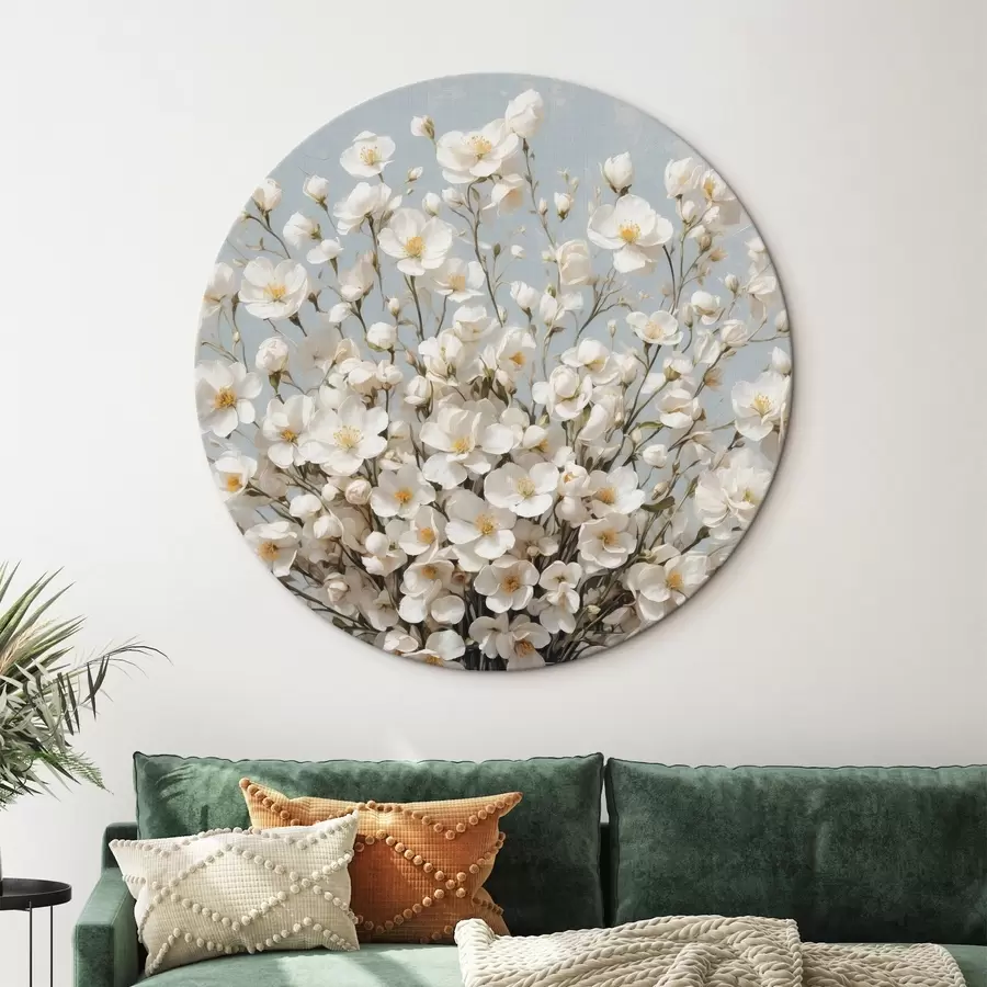 Pilt Valged lilled läbipaistvas vaasis r42547