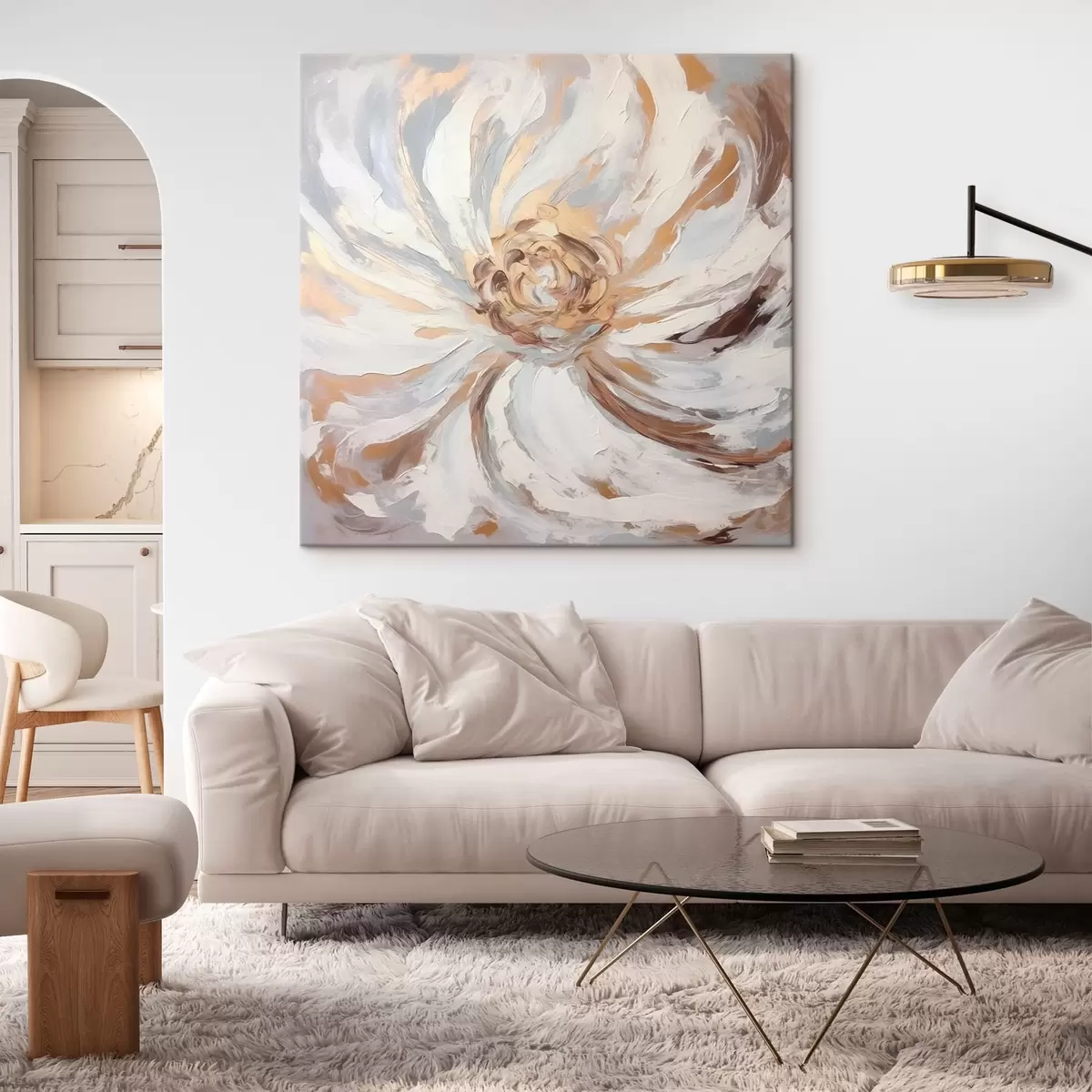 Pilt Suur valge lille trend s42636