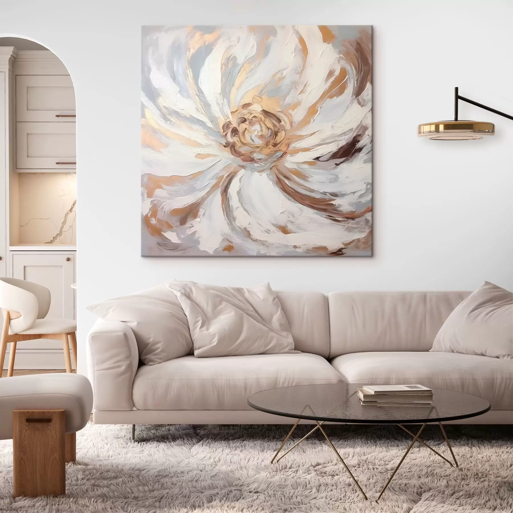 Pilt Suur valge lille trend s42636