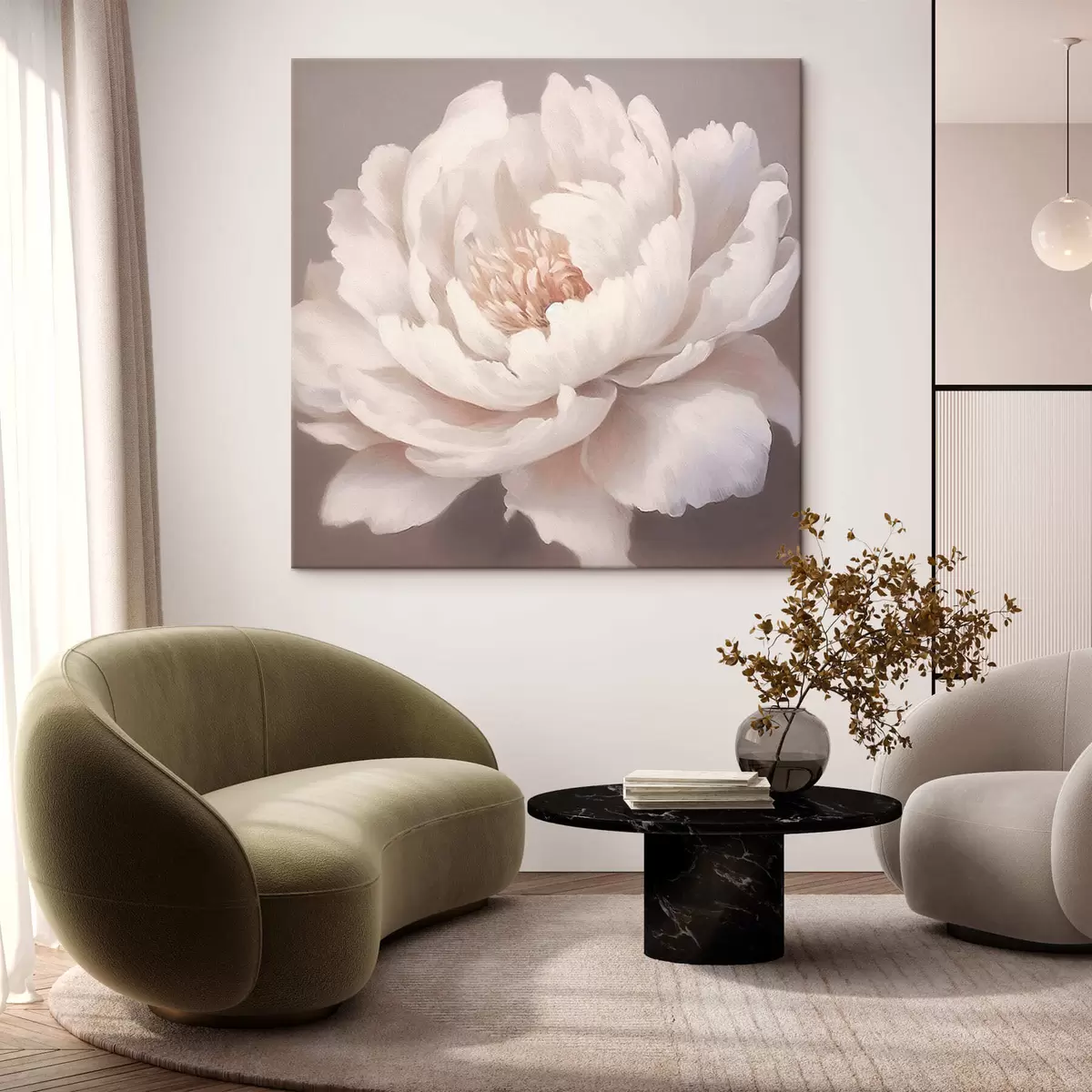 Pilt Suur valge pioon s42637