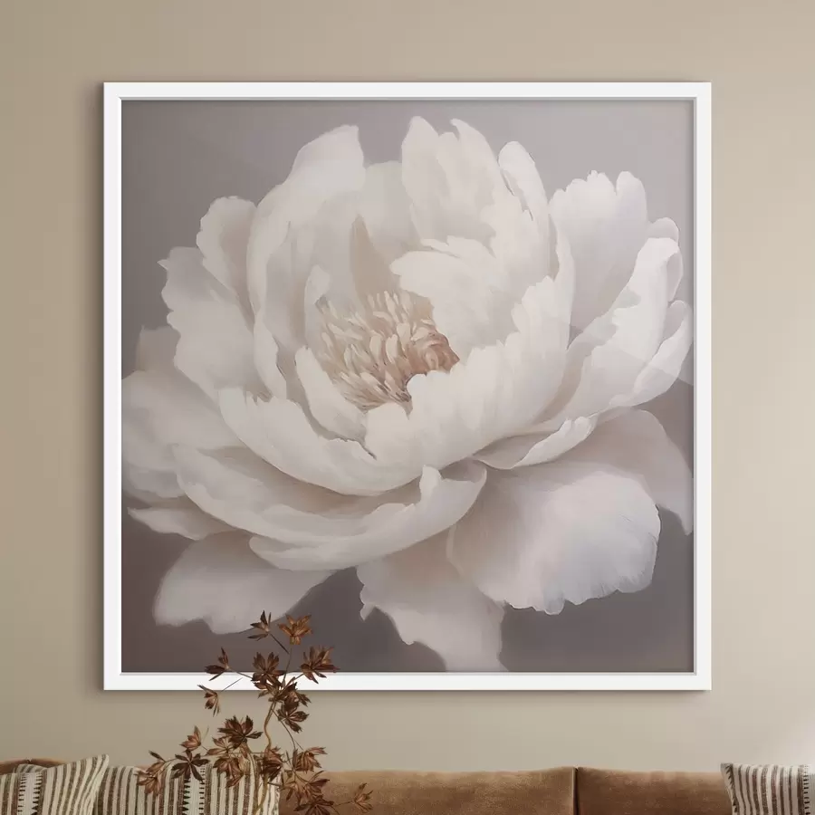 Fototapeedid Suur valge pioon f42637
