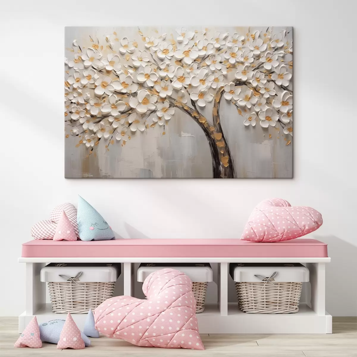 Pilt Volümeetriline kujutis õitsvast puust s42658