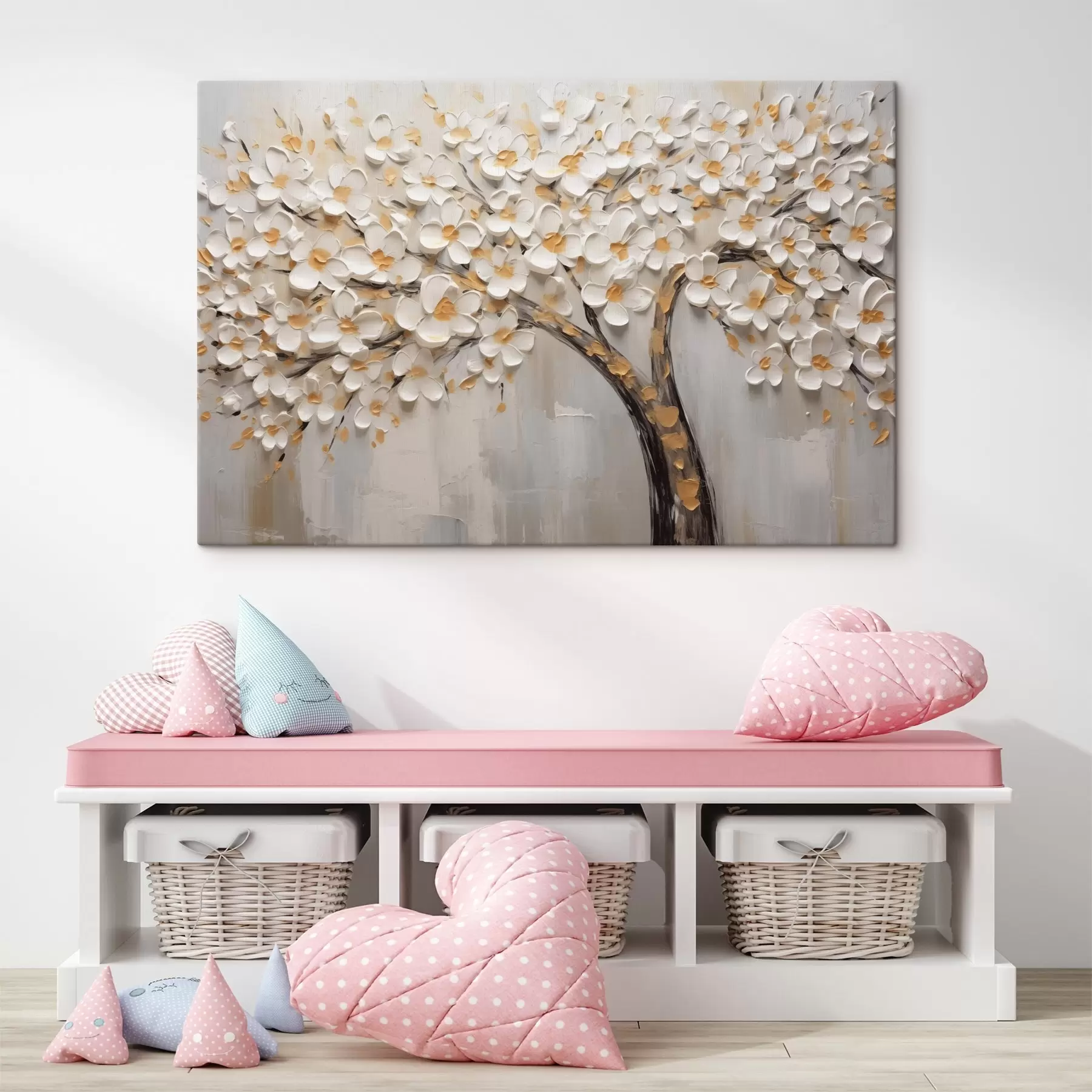 Fototapeedid Volümeetriline kujutis õitsvast puust s42658