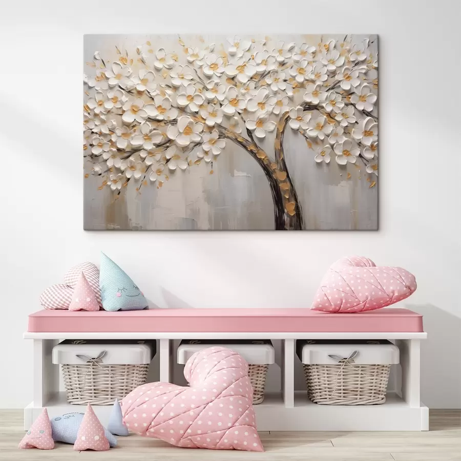 Pilt Volümeetriline kujutis õitsvast puust s42658