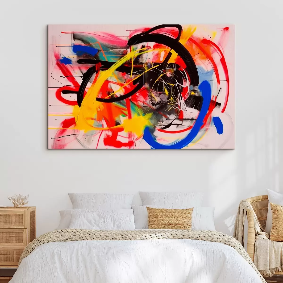 Pilt Abstraktne kompositsioon erksates värvides s42663