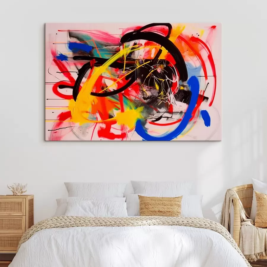 Pilt Abstraktne kompositsioon erksates värvides s42663