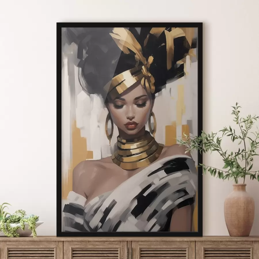 Fototapeedid Kaasaegse etnilise stiiliga naise portree f42648