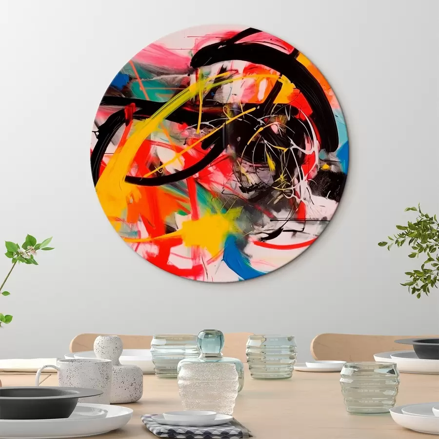 Pilt Abstraktne kompositsioon erksates värvides r42663