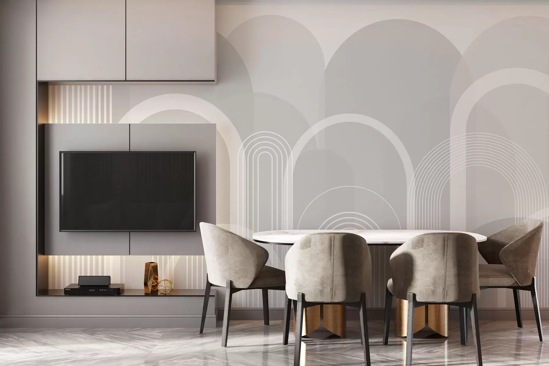 Fototapeedid Geomeetrilised kaared boho w02935v2