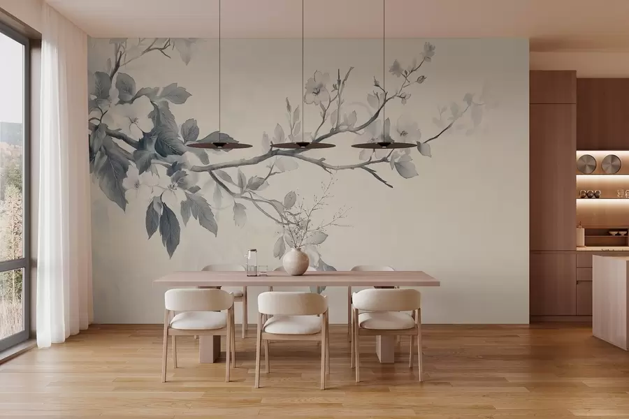 Fototapeedid Puu oksad retro stiilis w02913