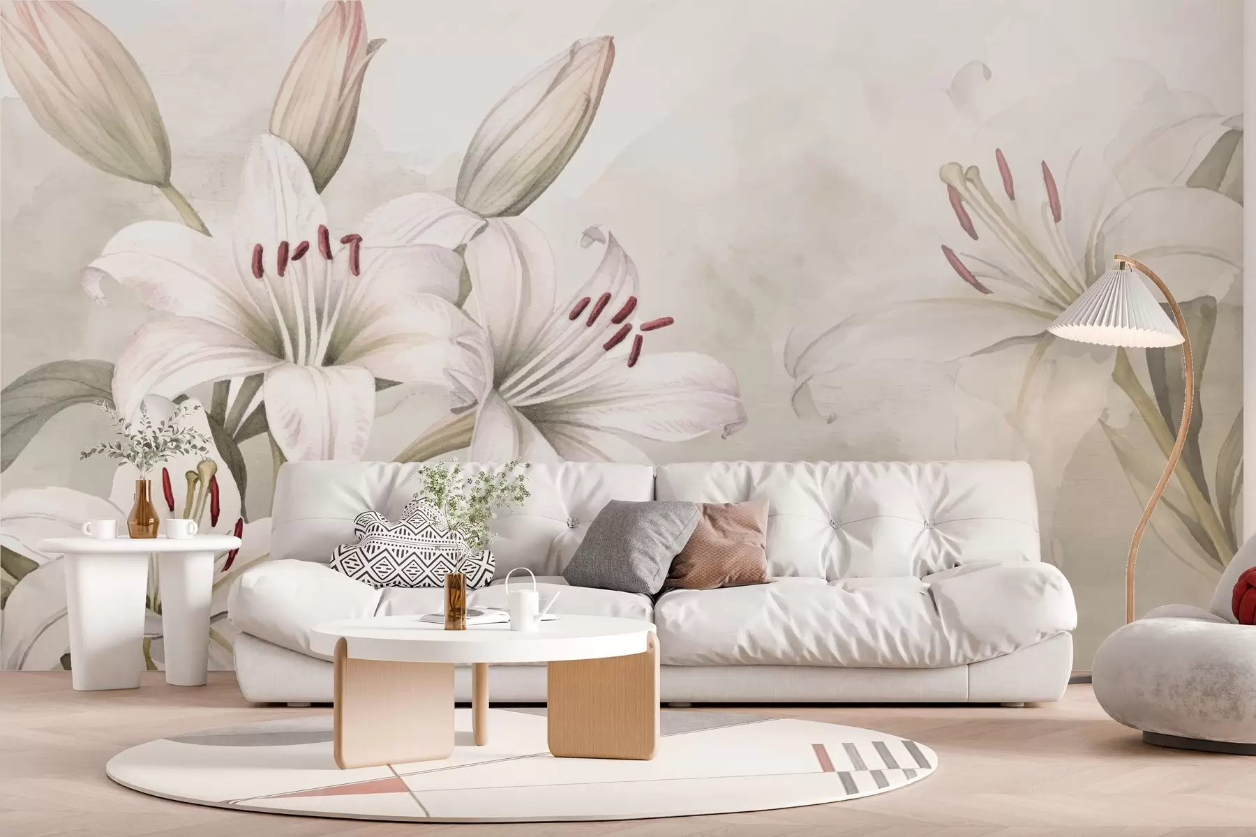 Fototapeedid Suured valged liiliad w02958