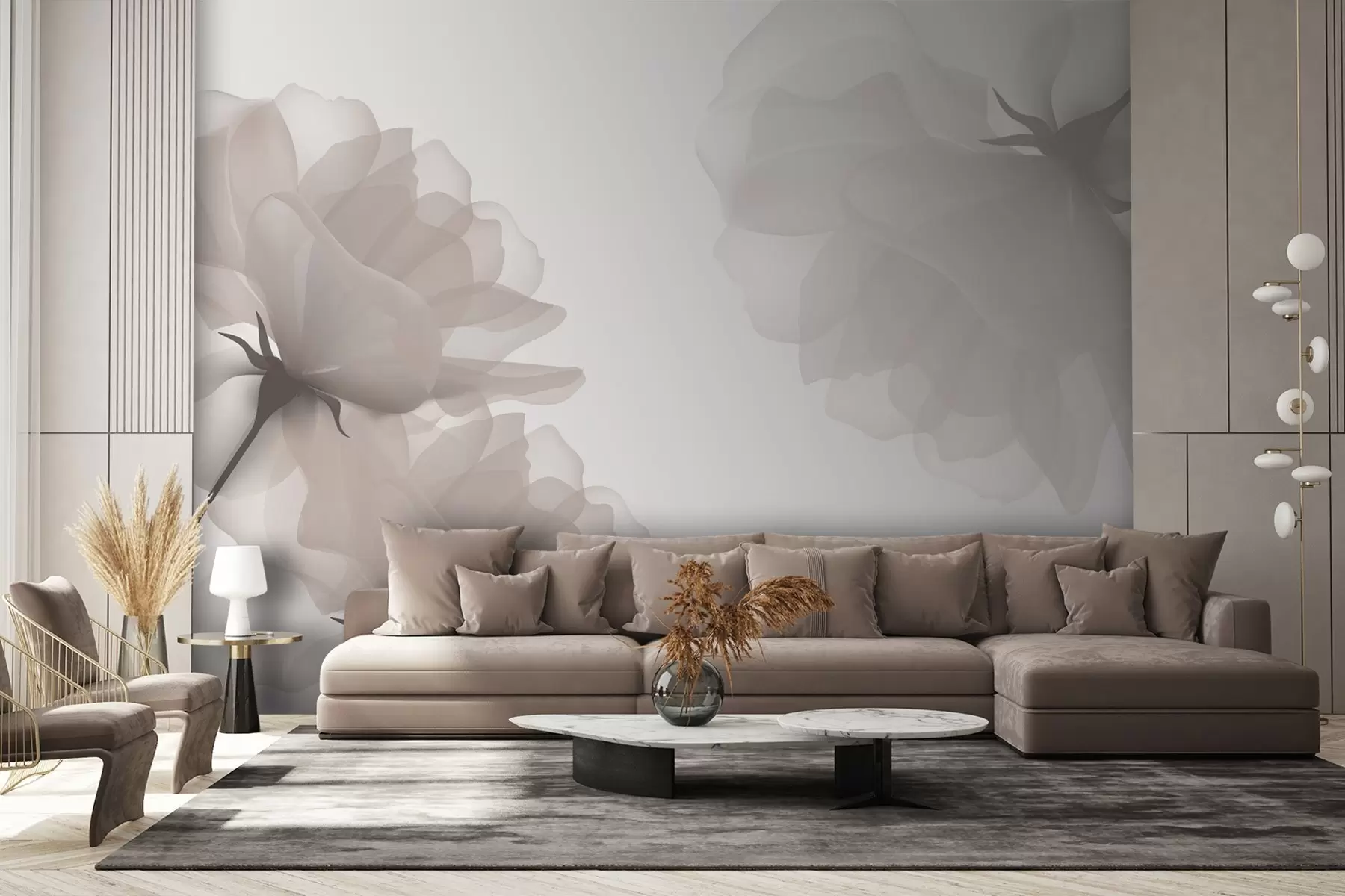 Fototapeedid Õrnad suured lilled w02967