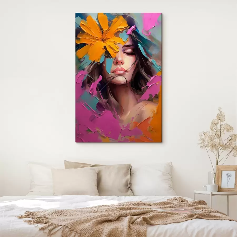 Pilt Lillega tüdruku abstraktne portree s42748