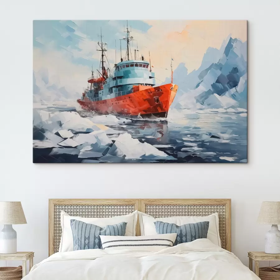 Pilt Punane laev jää vahel s42750