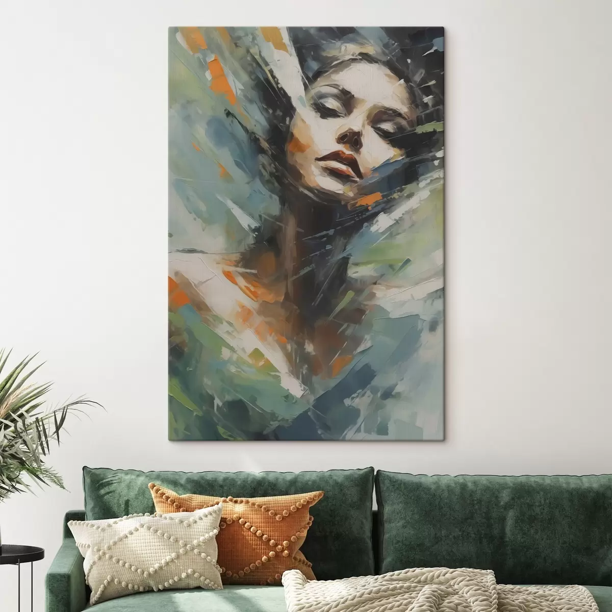 Pilt Tüdruk imitatsioon abstraktset maali s42751