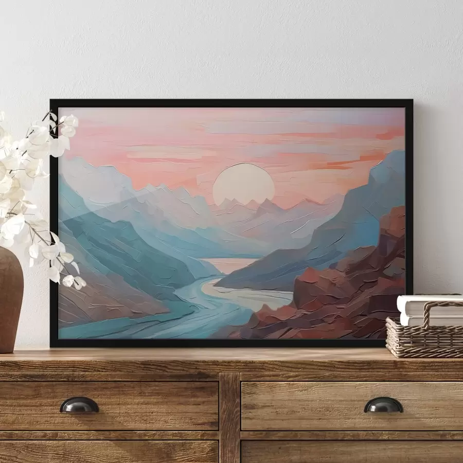 Fototapeedid Abstraktne mägimaastik f42754