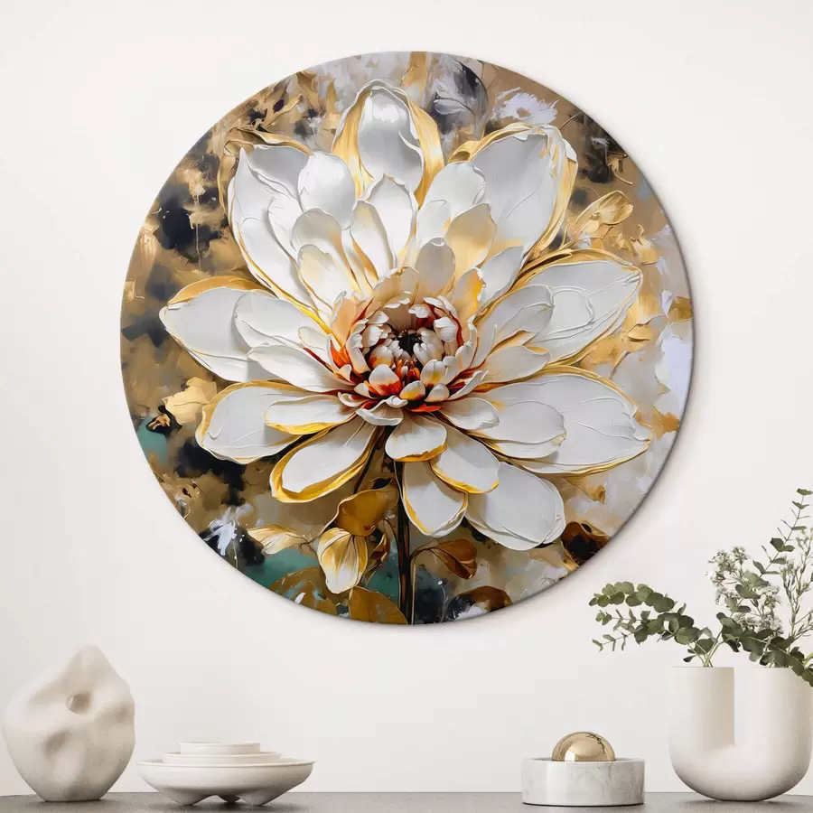 Fototapeedid Abstraktne lill, mille taustal on värvi imitatsiooni pritsmed r42707