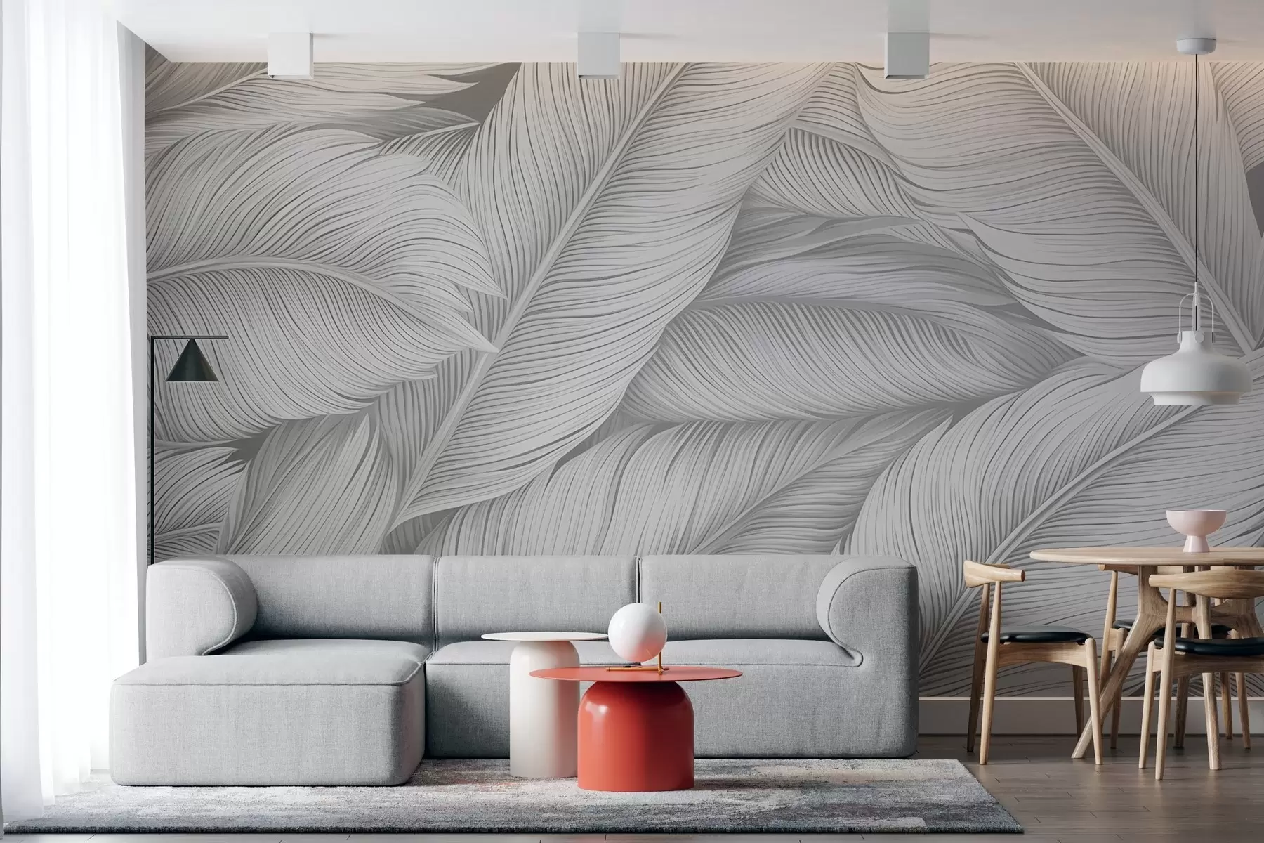 Fototapeedid Suured värvitud suled w02973