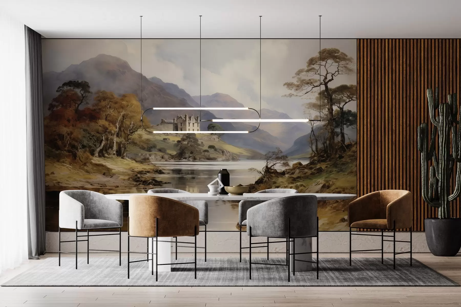 Fototapeedid Akvarellvaade mägedele w02975