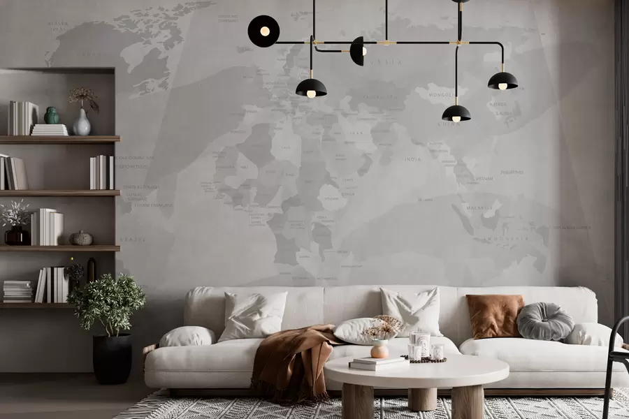 Fototapeedid Maailma kaart geomeetria vaala w03007v1