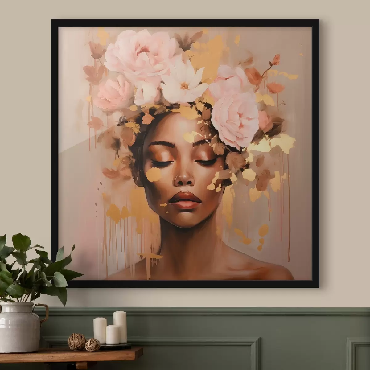 Plakat Tüdruk lillekrooniga f42814