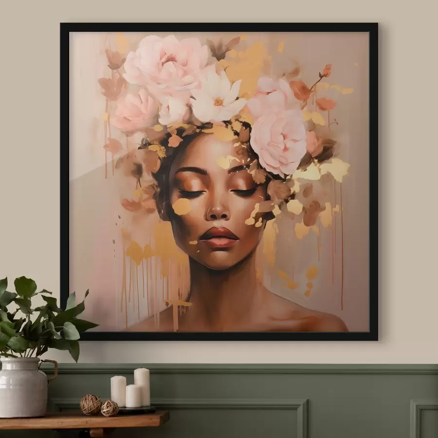 Fototapeedid Tüdruk lillekrooniga f42814