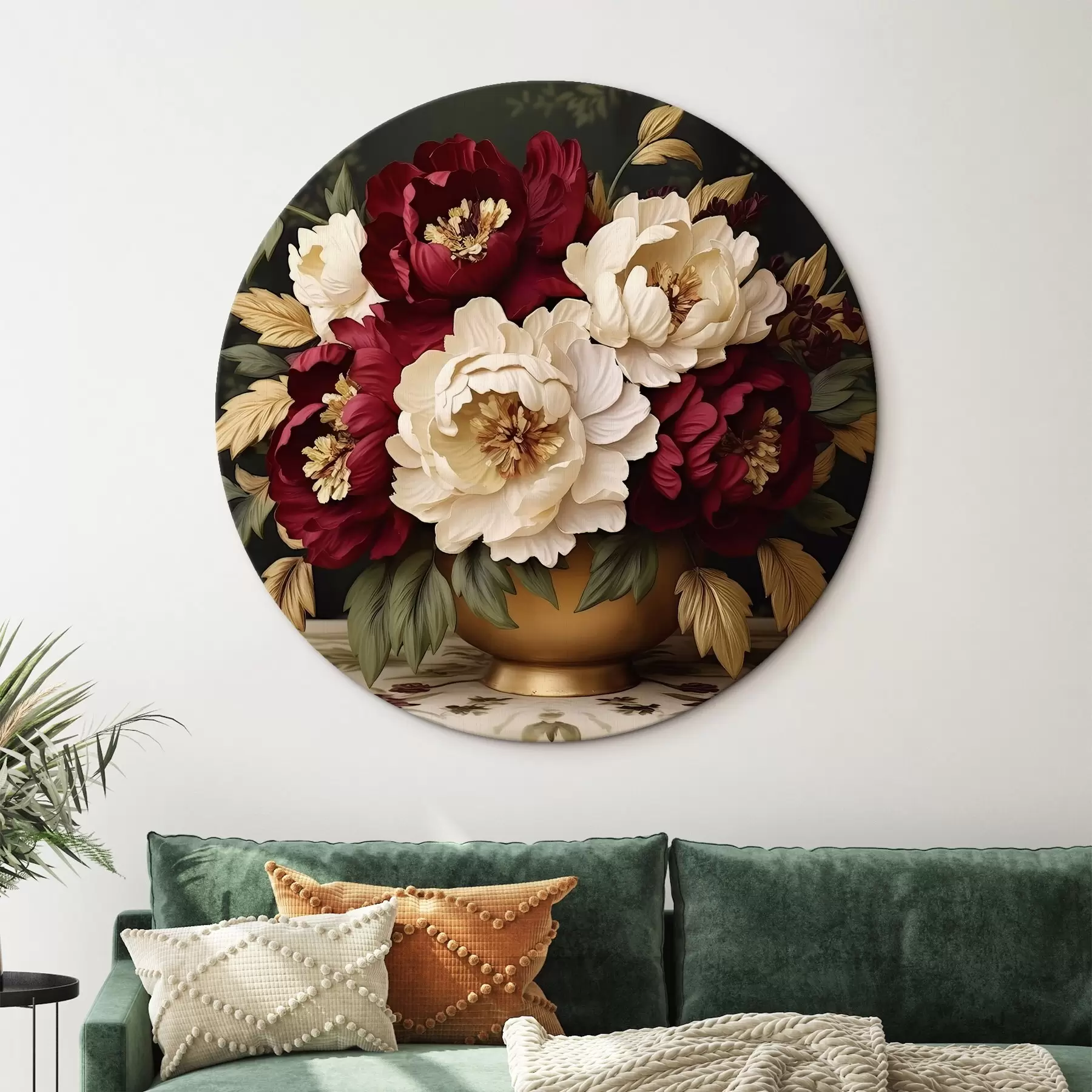 Pilt Punased ja valged pojengid vaasis r42820