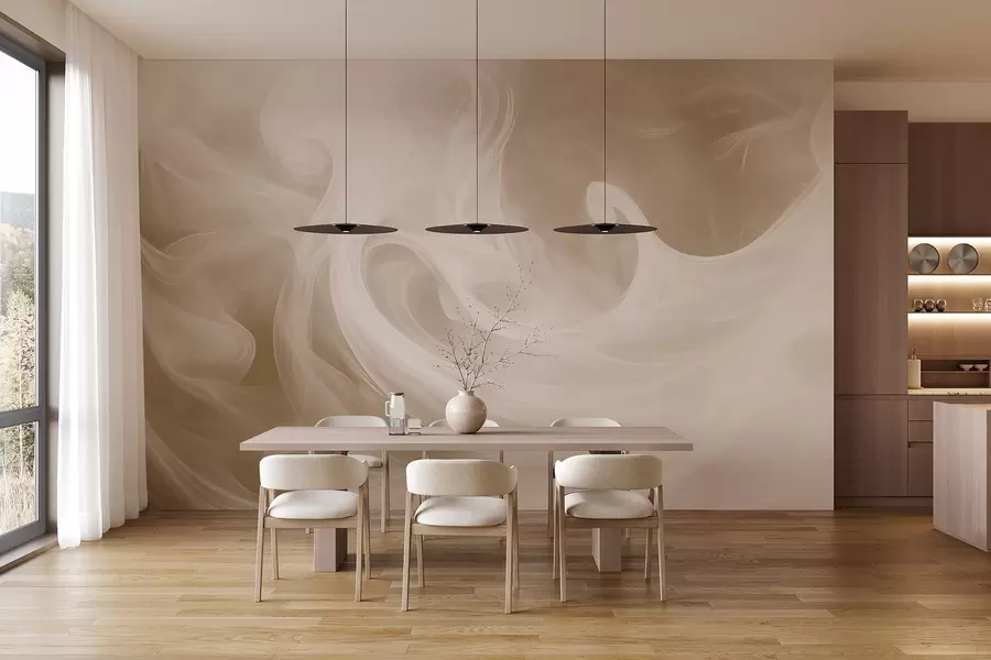 Fototapeedid Suitsu abstraktsioon beeži toonides w08708v1