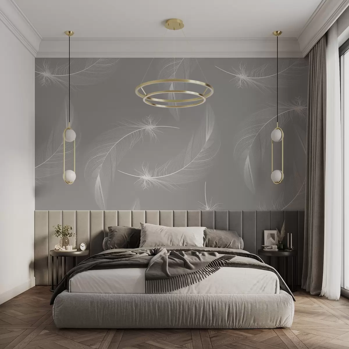 Fototapeedid Suled hallil taustal, helevalged suled w03043v1