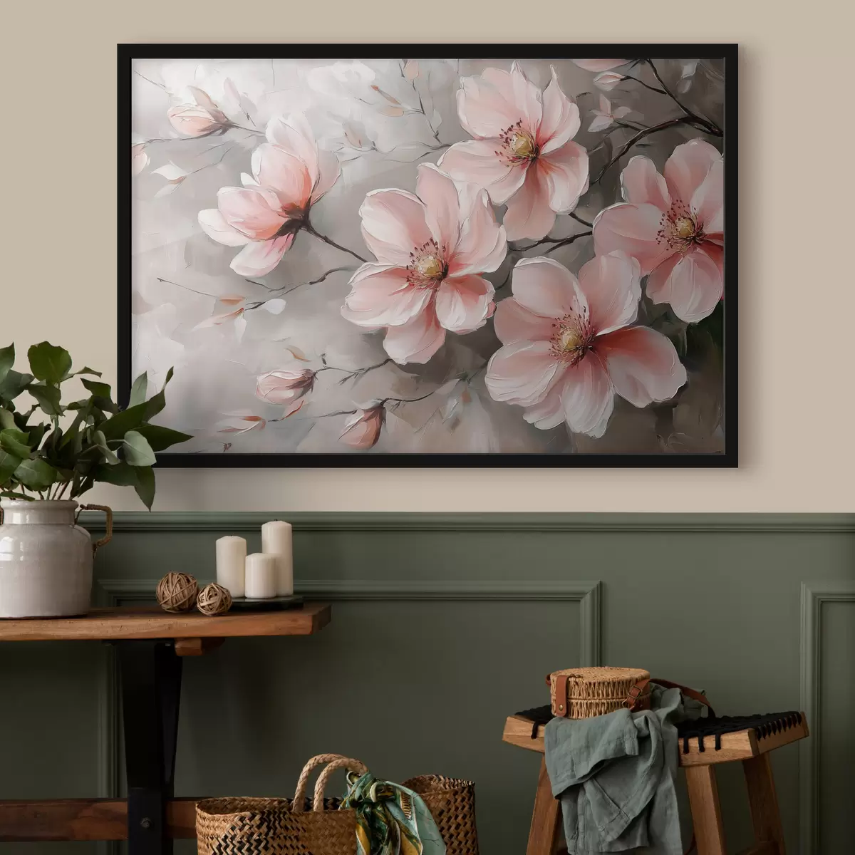 Plakat Suured roosad lilled f42850