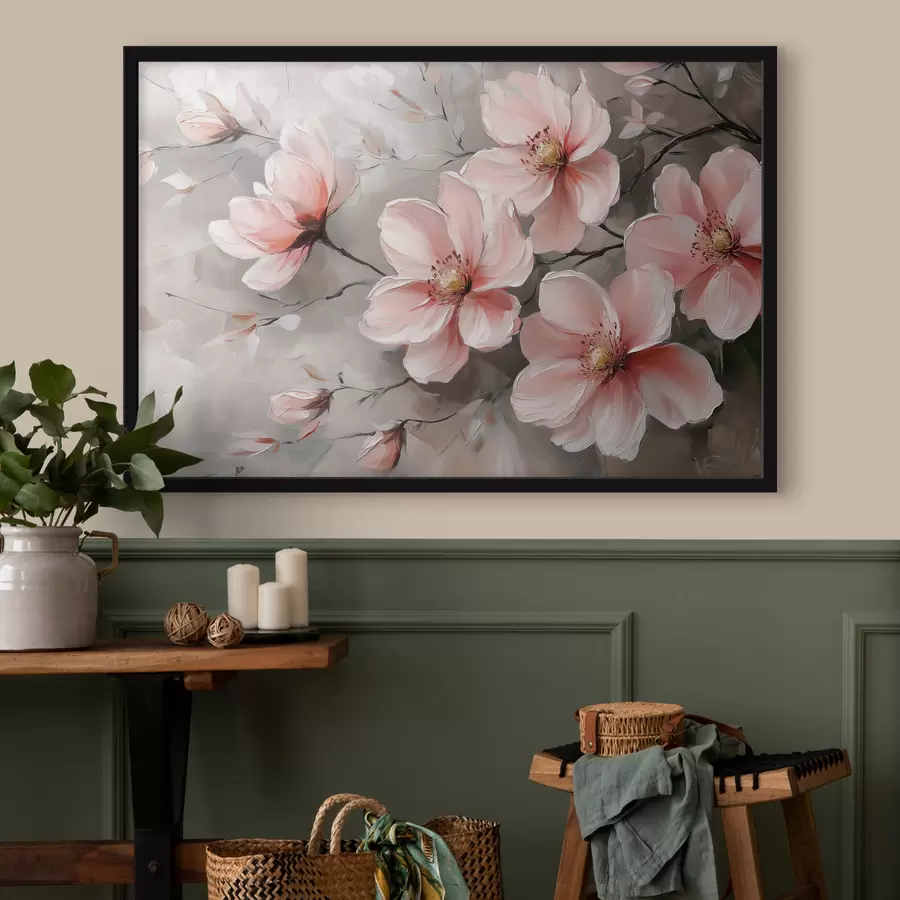 Fototapeedid Suured roosad lilled f42850