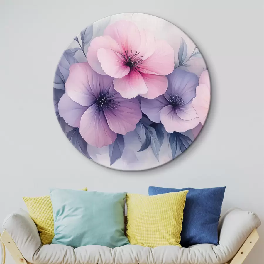 Pilt Õrnad roosad ja lillad lilled r42851