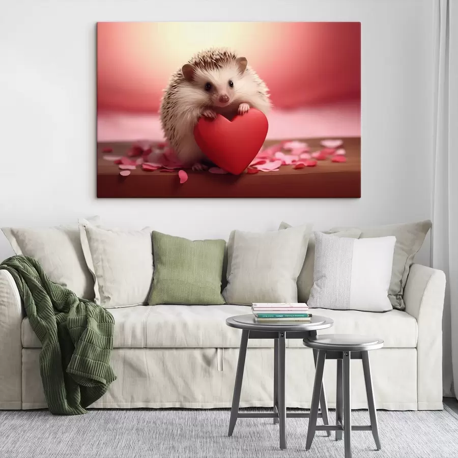 Pilt Väike siil, kes hoiab südant s42867