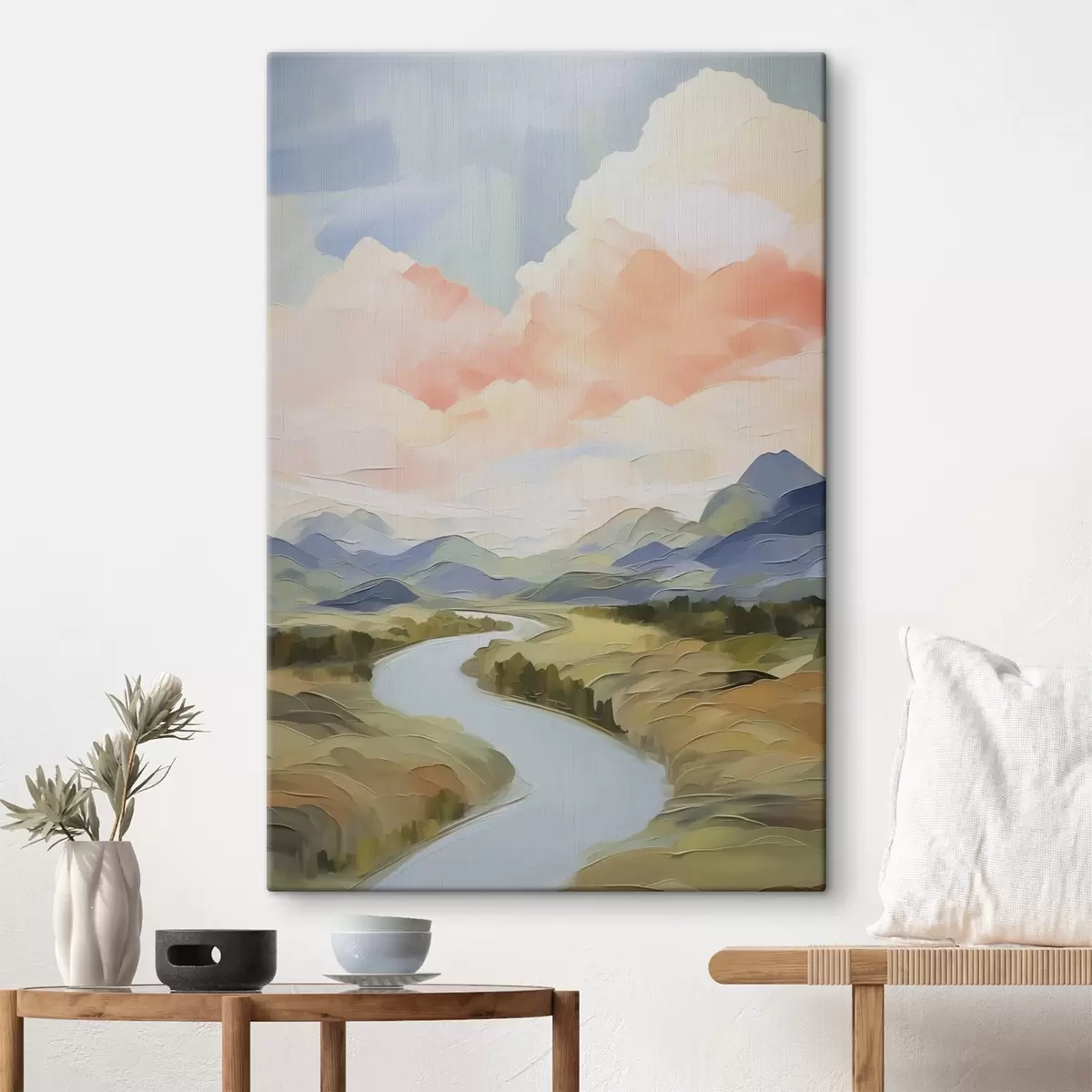 Pilt Jõgi orus maastiku imitatsioon maali s42844