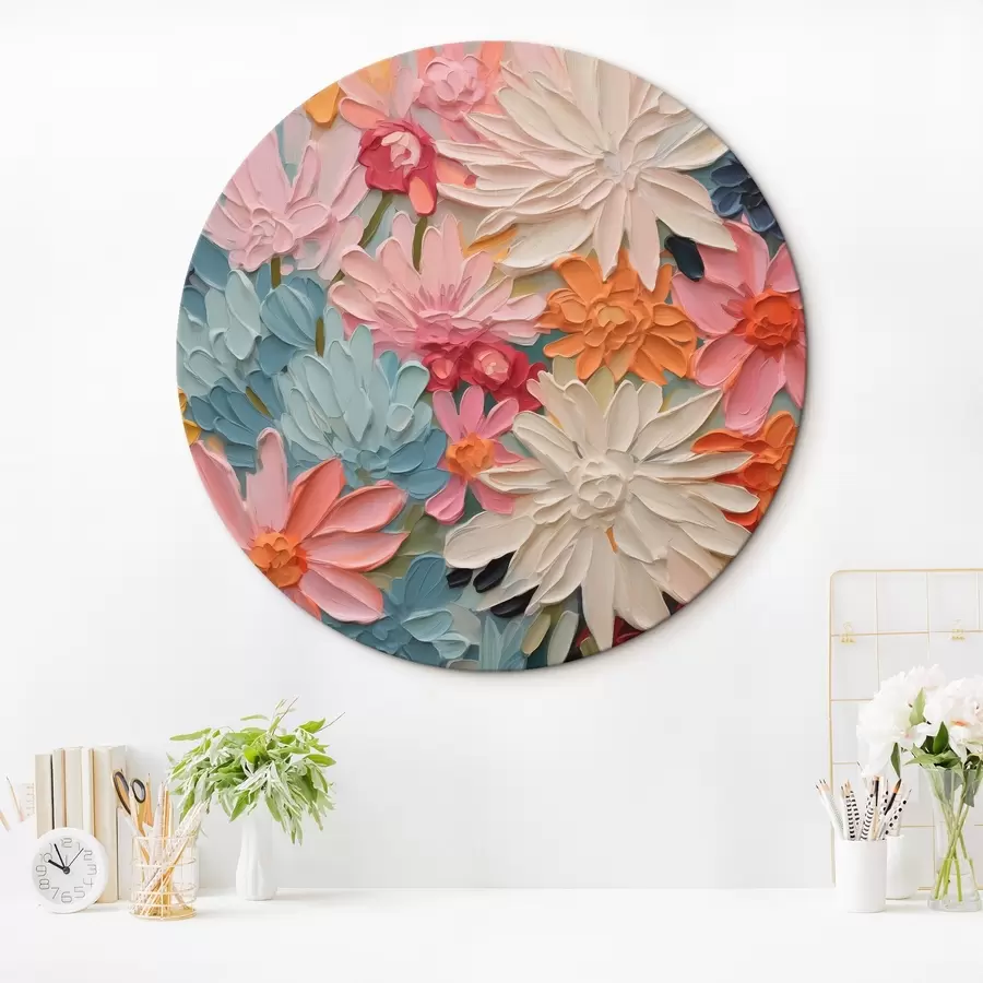 Pilt Heledad abstraktsed lilled, mis jäljendavad pintslitõmbed r42826