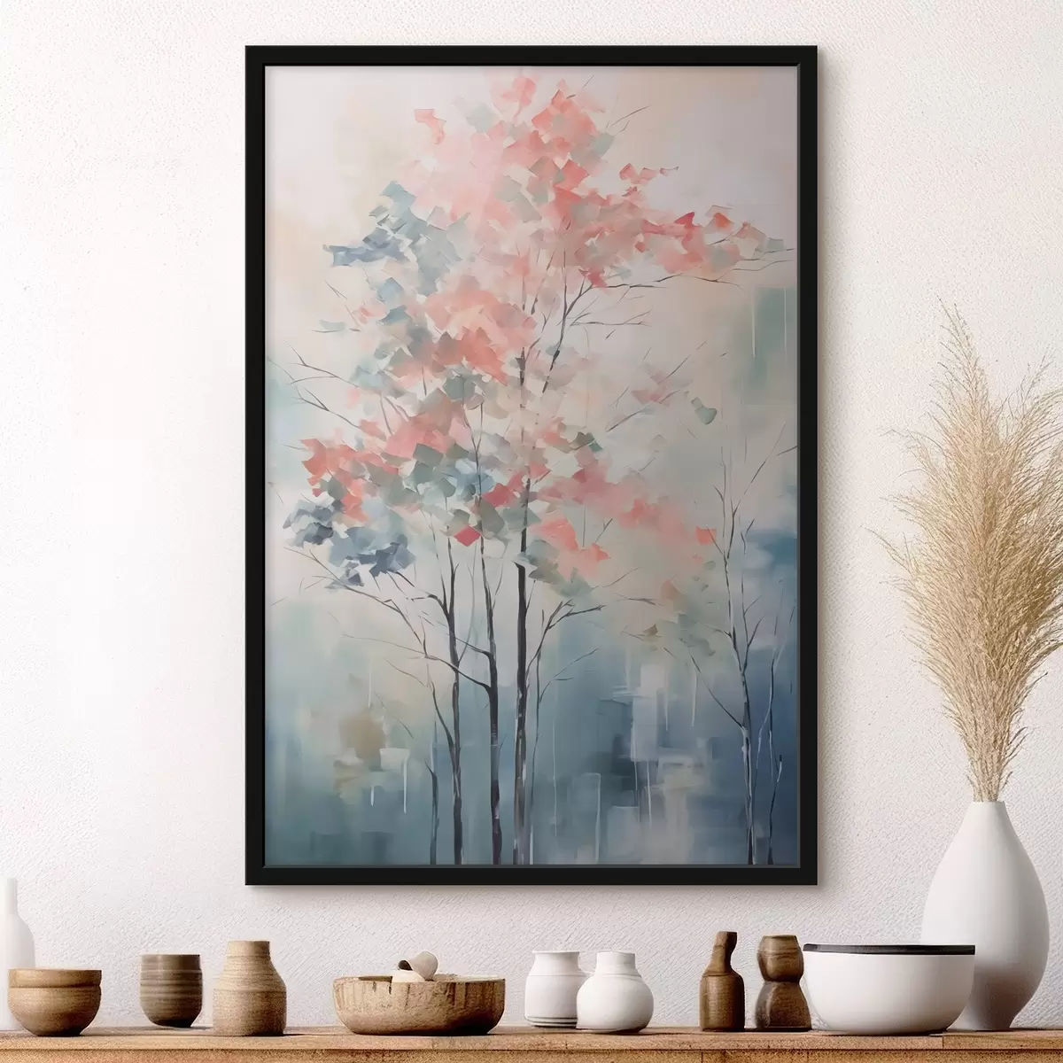 Plakat Abstraktne puu imitatsiooni maal f42842