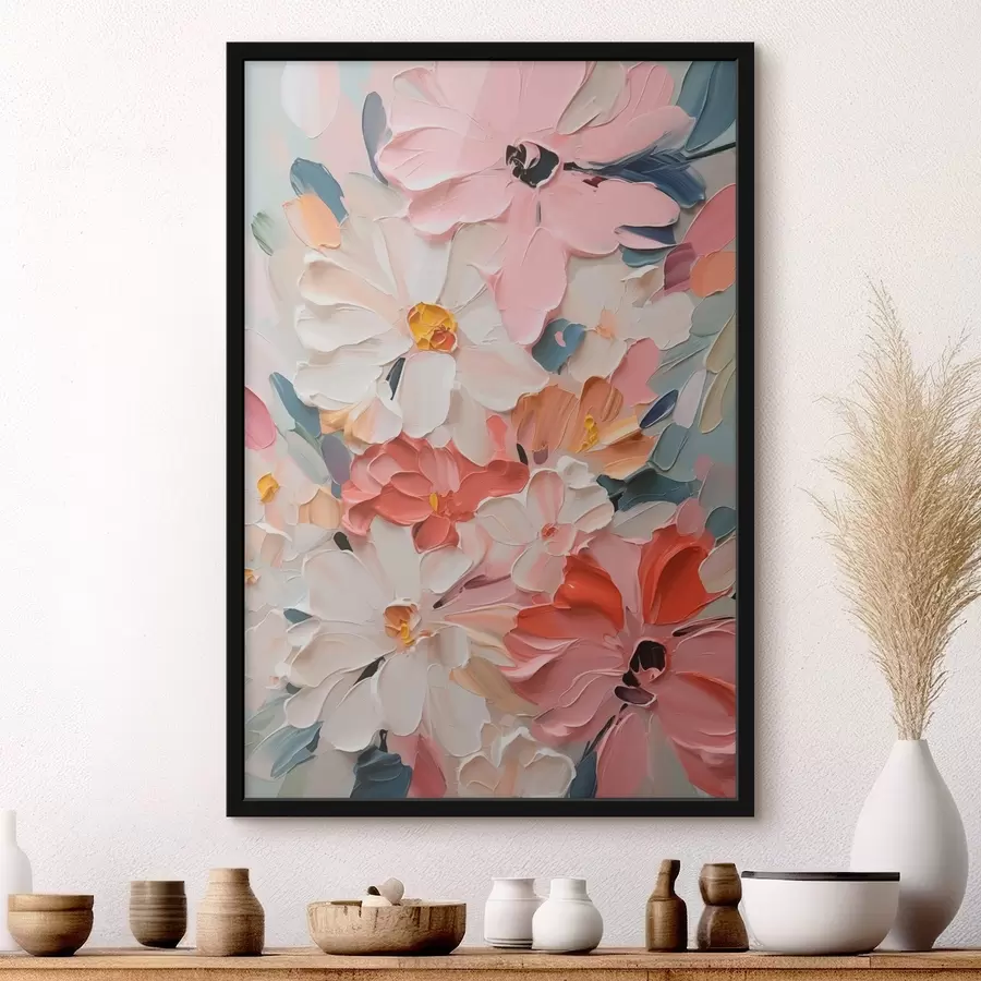 Pilt Lilled abstraktne imitatsioonimaali f42843