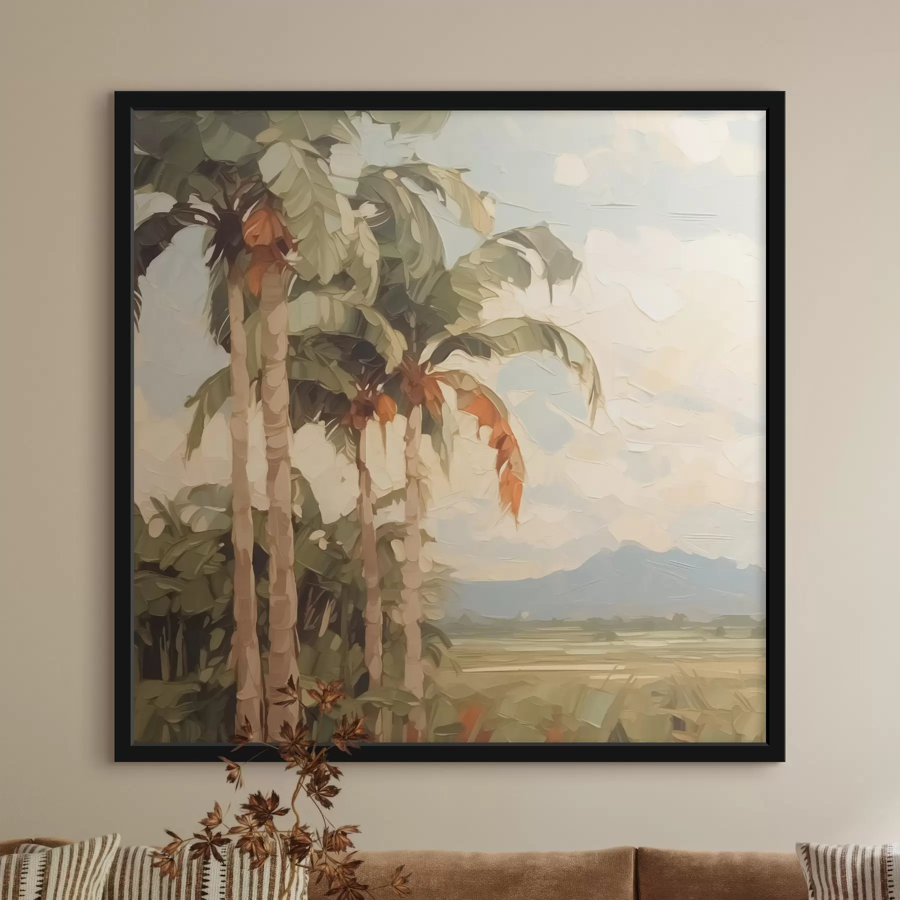 Pilt Palmipuude imitatsiooni maalimine f42898