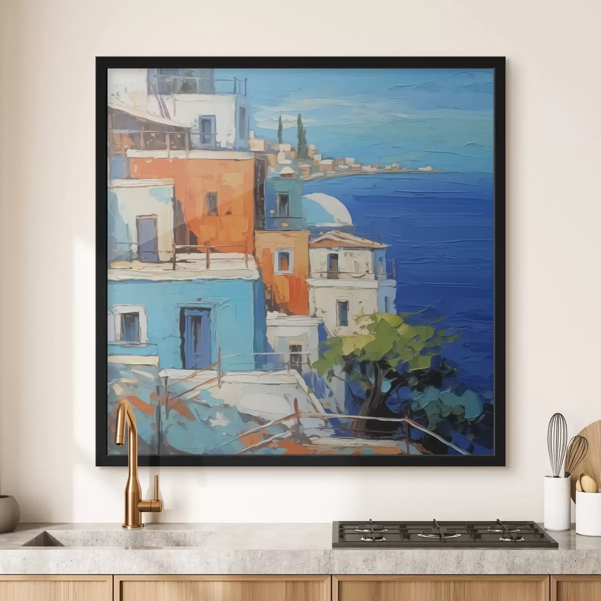 Plakat Majad mere ääres imitatsioon maali lööki f42899