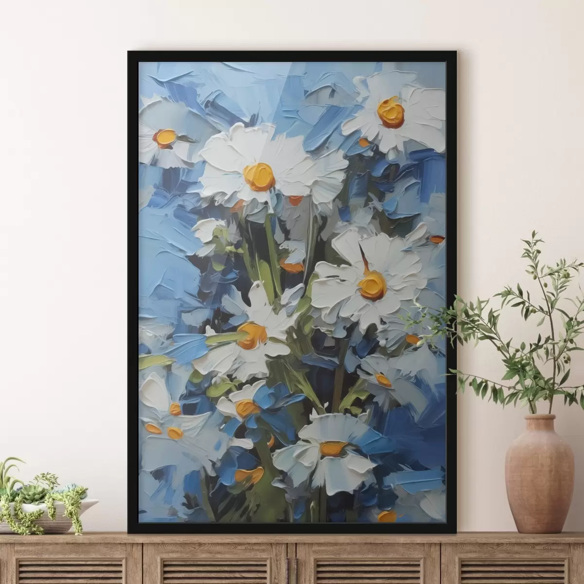 Plakat Abstraktsed võsukesed pintslitõmmete imitatsioon f42902