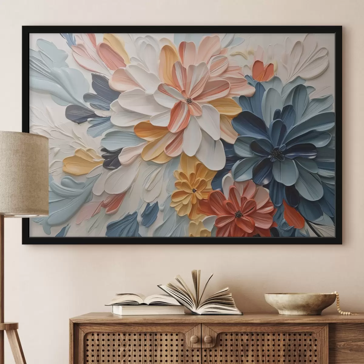 Plakat Lilled jäljendavad maalimisvõtted f42907