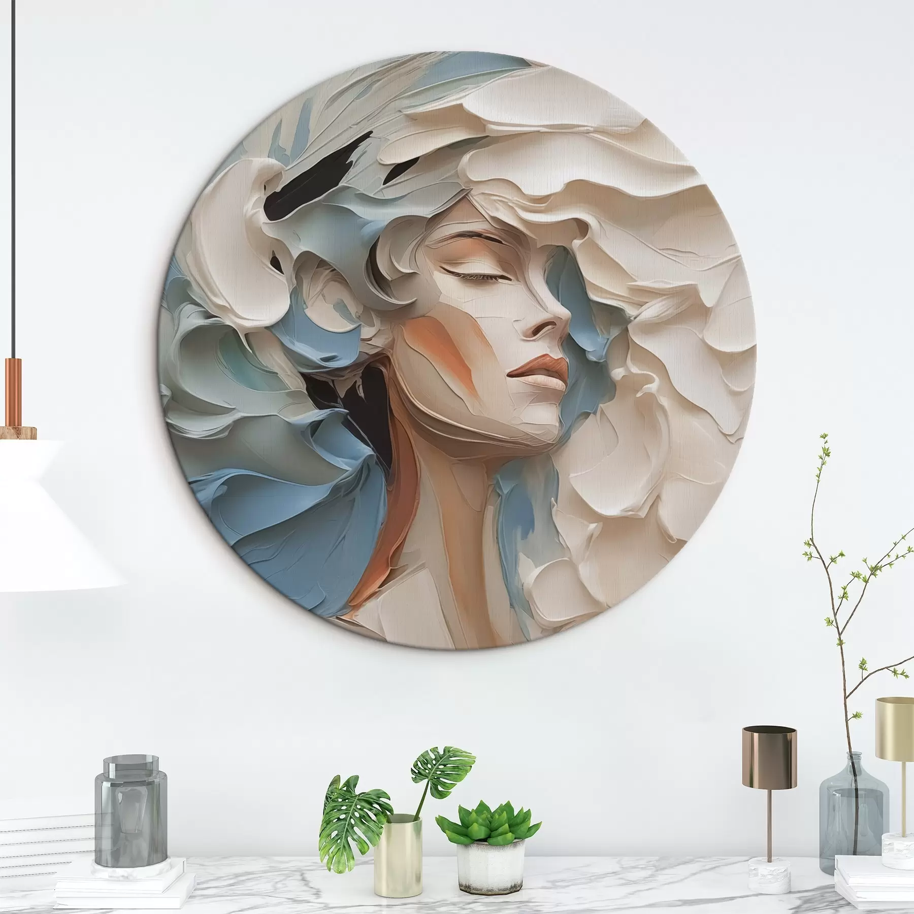 Pilt Tüdruku portree abstraktne maali imitatsioon r42904