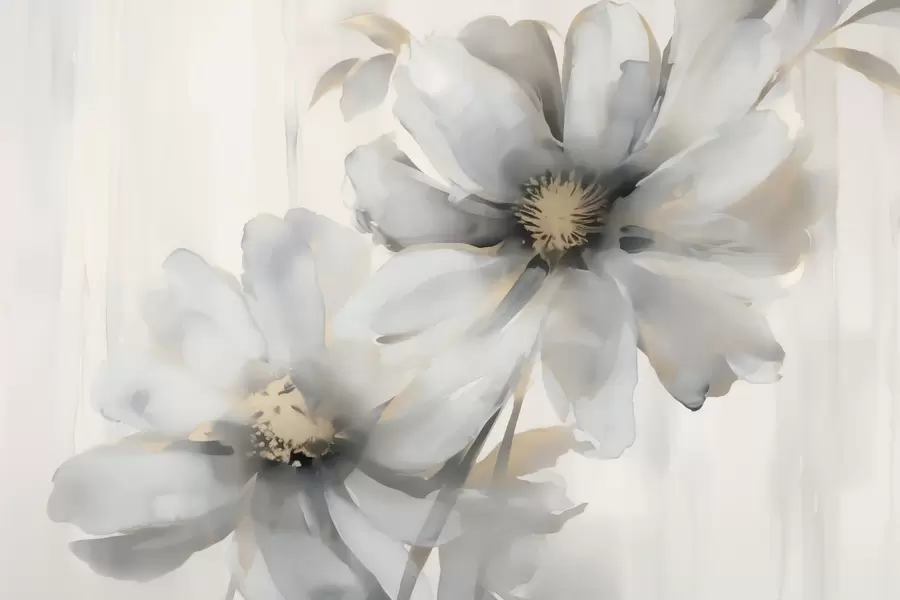 Fototapeedid Suured lilled imitatsiooni hägune akvarell w03073