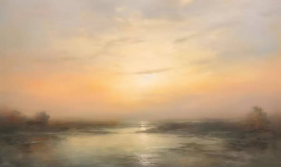 Fototapeedid Võluv päikeseloojangu maastik w03132