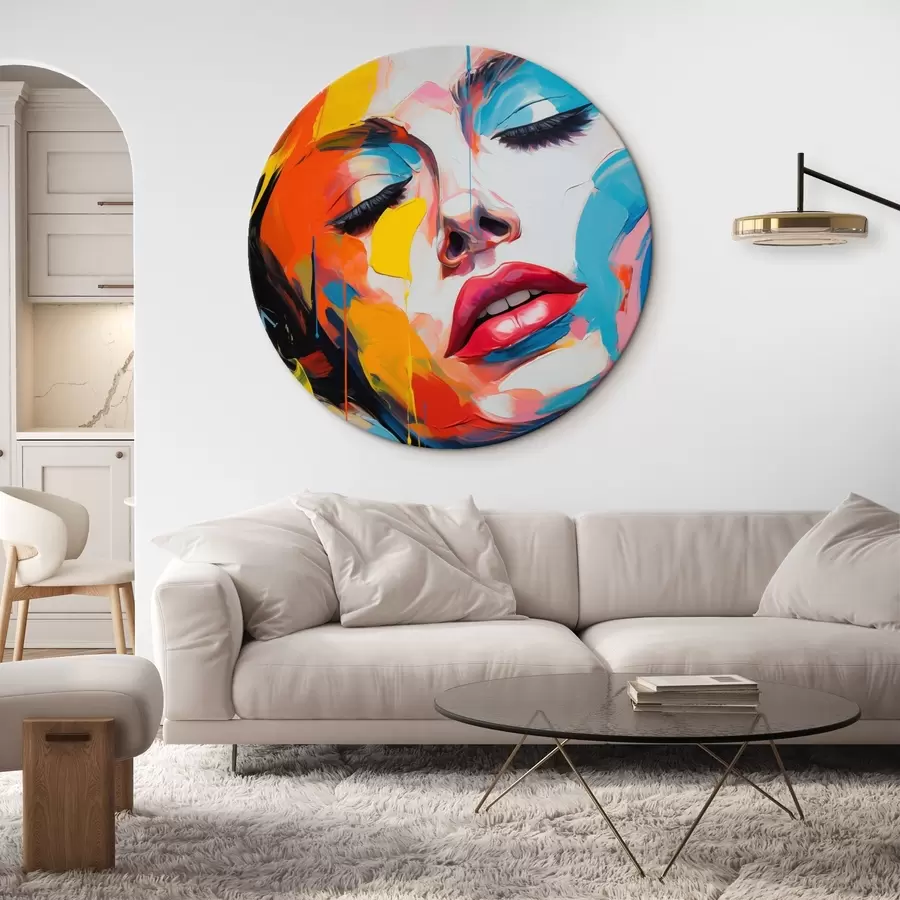 Fototapeedid Naise abstraktne portree ekspressiivsetes värvides r42935